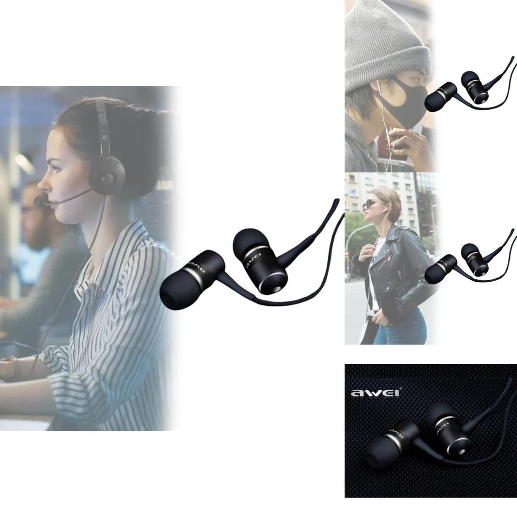 Для телефонов MP3-плееров Наушники Awei Q3 Премиум-качества Супербас Шумоизолирующие наушники