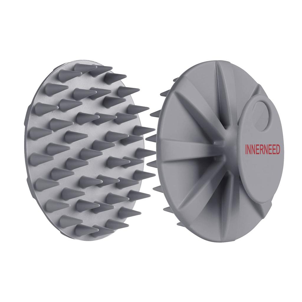 INNERNEED Шампунь 46 Щетка для кожи головы для очищения кожи головы и сухая и влажная щетка для кожи головы для расчесывания волос с унисекс-щеткой, силиконовая, мягкая, с длинными зубцами