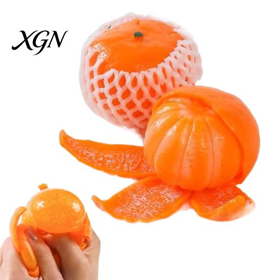 Portable Stress Reliever Relief Peeling Orange Toy Slow Rising Squeeze Management Tool Ball Anti-anxiety Simulation Fruit Sensory Fidget
