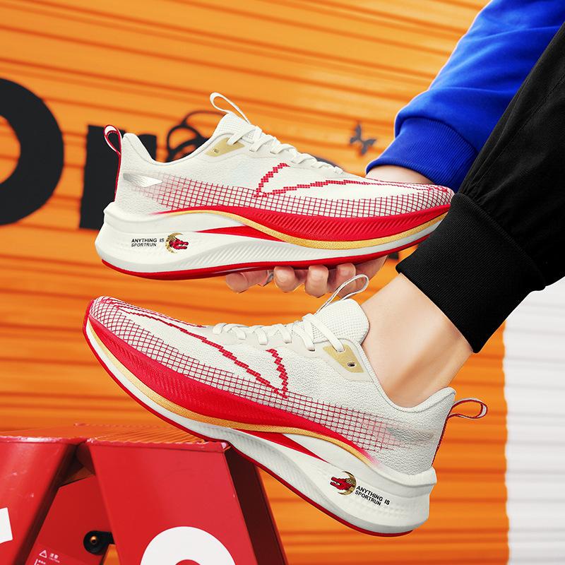 Running Shoes Flying 4c Carbon Plate Red Rabbit 7 Year of the Dragon Male Students Sports Older Children's Racing Running Shoes Women's Sports Mara