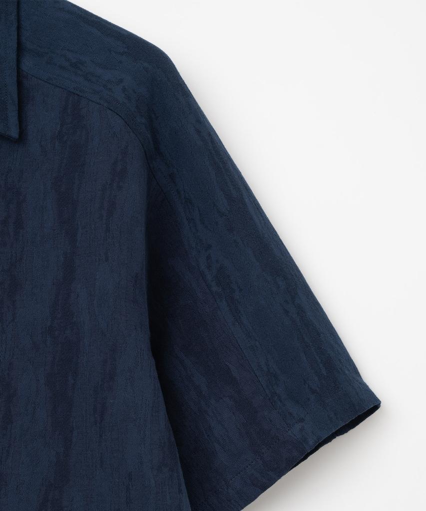 MILLO ARCHIVE Crepe Myrtle Half Shirt [Dark Blue]