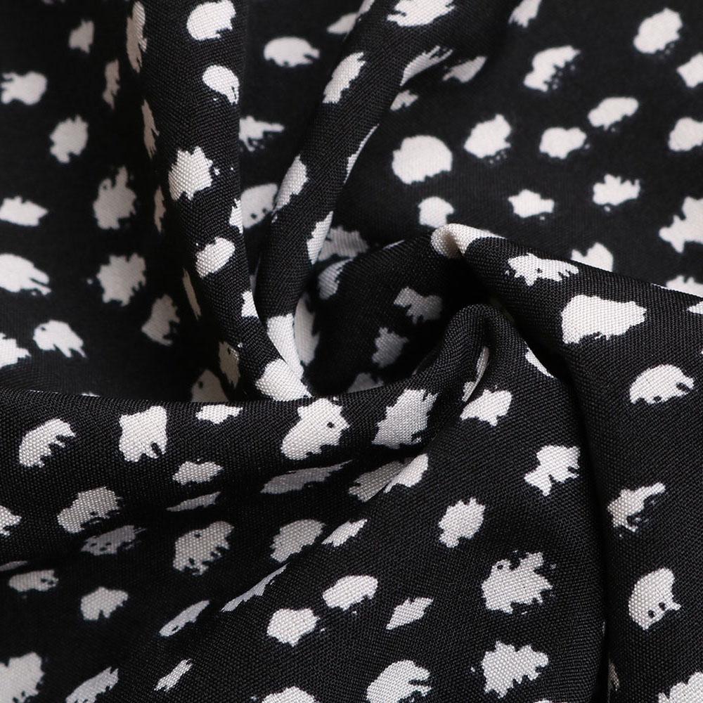 Летнее платье с принтом, женское трапециевидное повседневное хлопковое платье с рукавами-бабочками и длинными рукавами с отложным воротником до середины икры