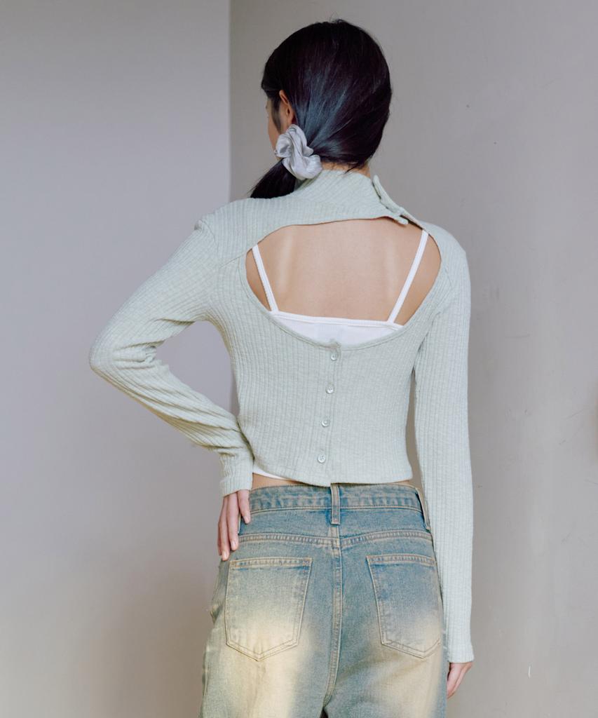 ZEROPLANET Daniel Layered Top [Green]