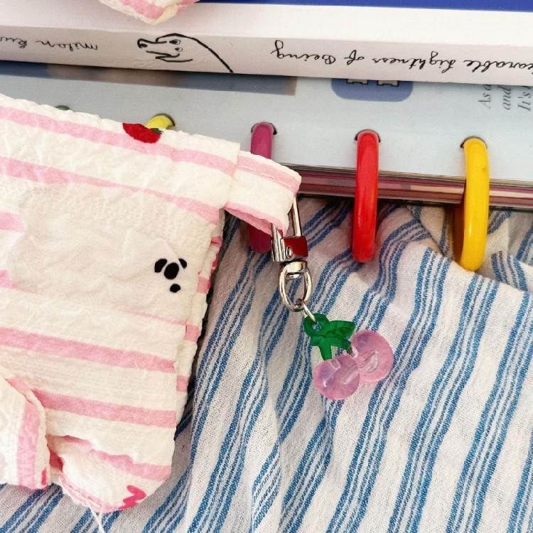 Fashion Cherries Charm Handbag Pendant Keychain Women Exquisite Fruit Cherries Bag Accessory Eye Catching Gift for Women