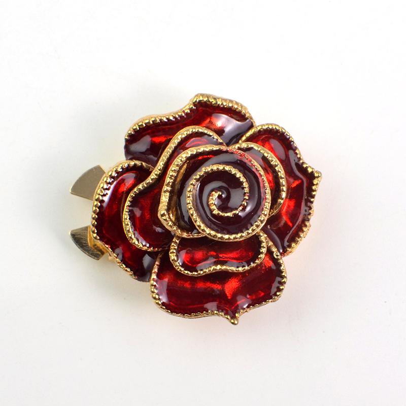 1 шт. Аксессуары Свадебная Пуговица Украшение Подарок Ювелирные изделия Гальванопокрытие Форма Розы Стразы Запонки Изысканные 30/40x17мм