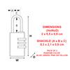 Master Lock 2 Combination Aluminium Padlocks, 20x55x9 mm, Random Color