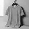 Men's Quick-Dry Ice Silk Mesh Crew Neck T-Shirt - Short Sleeve, Breathable, Solid Color, Summer Casual Wear