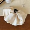The Satin Bow Hair Clip At The Back of The Head Is Light Luxury, Stylish and Fashionable. The Ponytail Clip Is Sweet and Cute