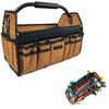 Klivex Electrician Tool Bag, 32 Pockets, Large Capacity Tool Tote Bag, Open Top Toolbox Organizer with Shoulder Strap, Electrician Tool Carrier, 40x19
