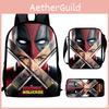 Deadpool Wolverine Movie Characters Trendy Cartoon Printed Student Backpack