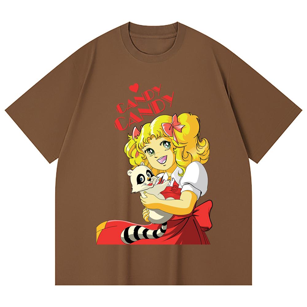 230 Gsm 100% Cotton Candy Candy V1 Print Unisex Heavy Cotton T Shirt