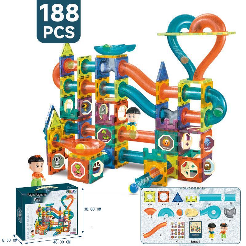 Магнитные шариковые строительные блоки Diger Pipeline: Красочный развивающий набор игрушек для детей