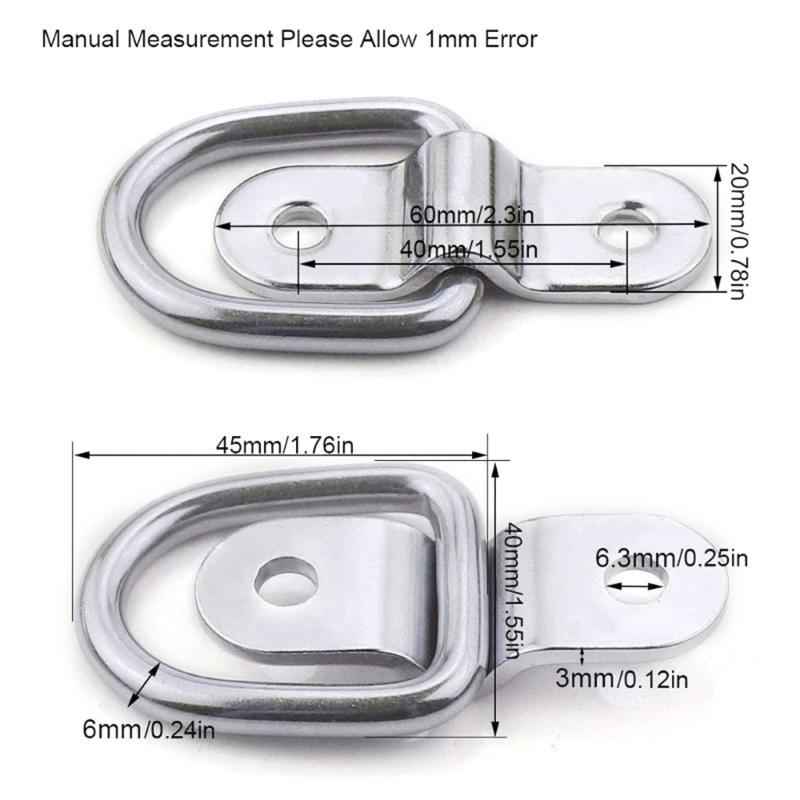 6/10 шт. Надежное многоцелевое крепление для прицепа в форме буквы D, универсальное решение для буксировки
