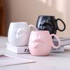 Скандинавская керамическая кофейная чашка для лица, забавная кружка, креативная чашка для послеобеденного чая, чашка для латте