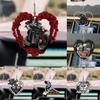 2d Acrylic Heart Couple Skull Car Pendant For Halloween And Christmas Decoration