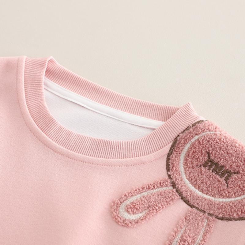 Комплект из 2 предметов для девочек, весенняя детская одежда, корейский детский наряд, милый свитер с заячьими ушками и штанами, костюмы для детей от 1 до 5 лет