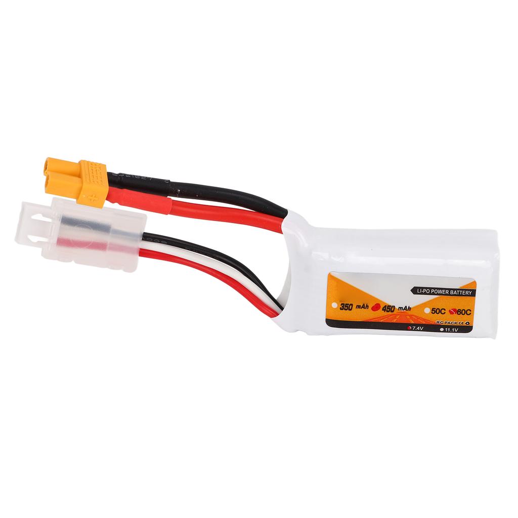 450mAh Lipo Battery 60C Discharge Rate 7.4V 2S XT30 Plug Power for RC Vehicles Aircraft