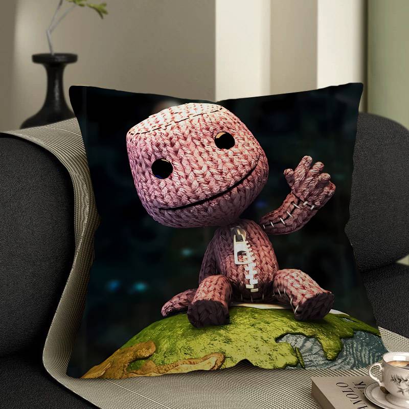 Смешная наволочка Sackboy LBP мультфильм Подарок Чехол на подушку Спальня Дом Диван Стул Сиденье Декор наволочка
