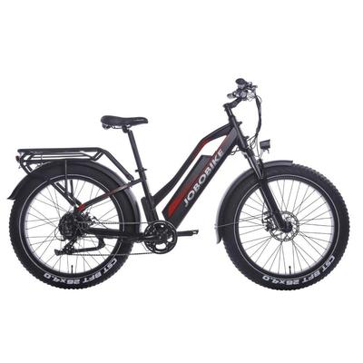 Электрофэтбайк JOBOBIKE Robin Step-Thru Внедорожный, Shimano 7 скоростей, аккумулятор LG 48В 14.5Ач, тормоза Tektro, E-bike