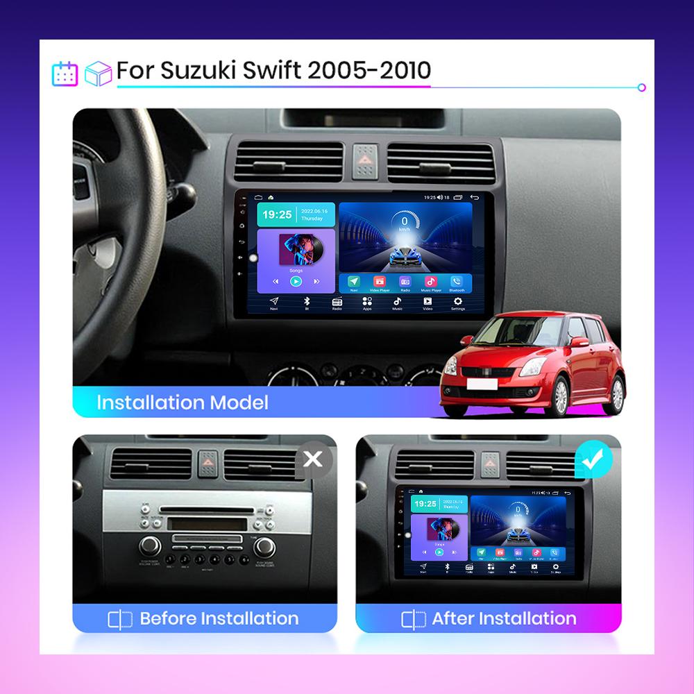 2 DIN Android автомобильное радио для Suzuki Swift 2005-2010 мультимедийный проигрыватель головное устройство стерео GPS навигация WIFI 1+16 ГБ