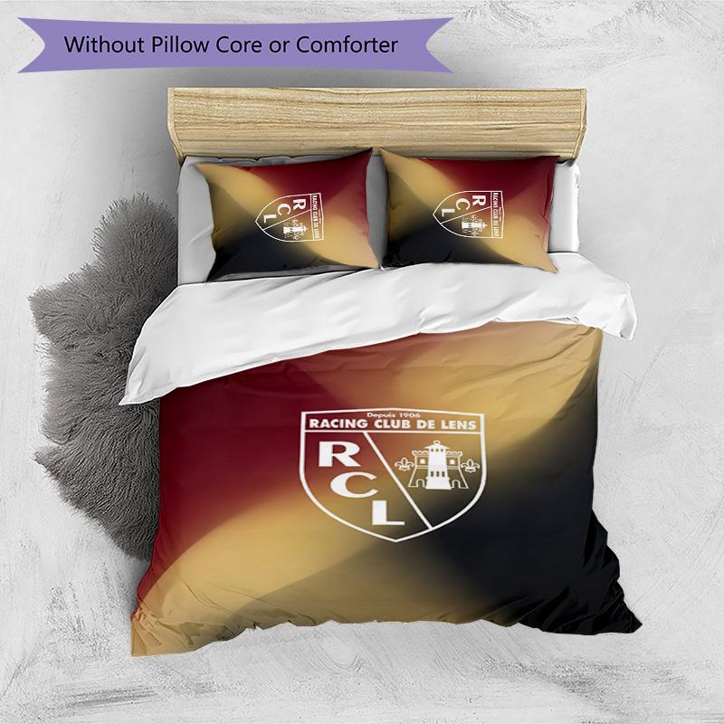 Lens FC Printed 3PCS Bedding Set Breathable Duvet Cover with Pillowcases Decorative Bed Linen for Bedroom Home