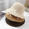 Summer Basin Hat Sunshade Beach Hollow Straw Hat Women Travel Hat Sun Hat Sun Hat Sun Hat Bucket Hat
