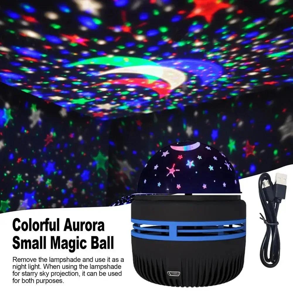 Starry Sky LED Projector Light USB Automatic Rotating Galaxy Night Lights For Mini Party KTV Home Theater Christmas Decoration