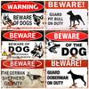 Винтаж Остерегайтесь собаки, металлический знак, предупреждение об опасности, защищенная собака питбуль, без бала, настенный декор, украшение частной территории, WY45