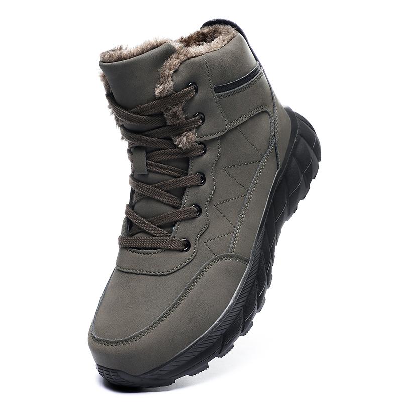 Модные мужские зимние ботинки для снега, водонепроницаемые кожаные кроссовки, супер теплые женские ботинки, рабочая обувь для улицы, походные ботинки для пары, размер 39-48