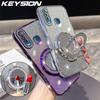 KEYSION Luxury Glitter Jewelled Magnetic Phone Case for VIVO Y17 Y15 Y12 Makeup Mirror Stand Shockproof Cover for VIVO Y11 2019