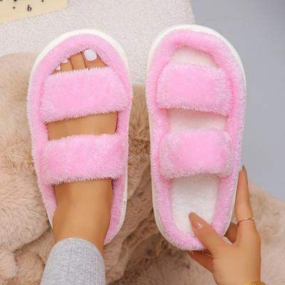 Женские тапочки 2024 Новые Зимние Повседневные На Толстой Подошве Женские Теплые Хлопковые Туфли
