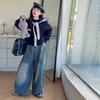 Корейский повседневный свитерный комплект в стиле колледжа для девочек с джинсами - Модная осенняя одежда для девочек-подростков