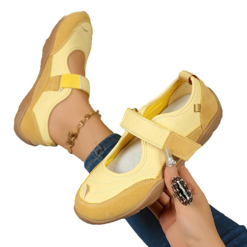 Женские кроссовки широкой полноты, балетки на липучке с низким вырезом, европейская повседневная обувь оптом для женщин