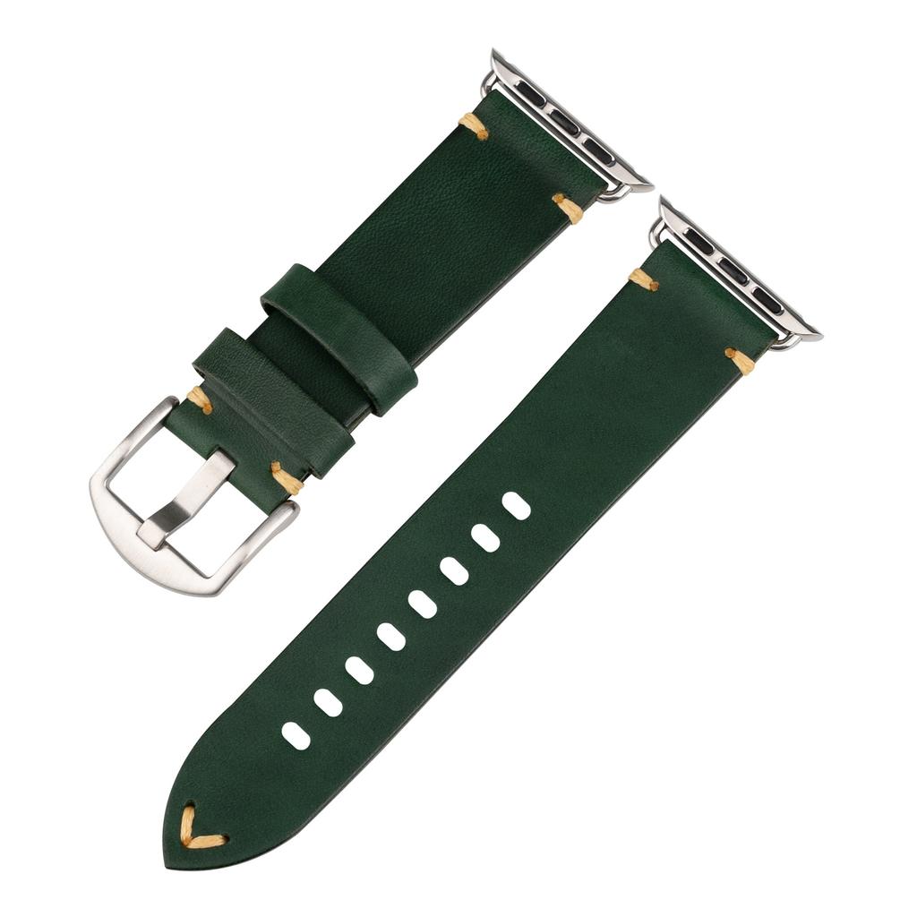 Оригинальный кожаный ремешок для часов из коровьей кожи, замена для Apple Watch Series 3 4 5 6 7 8 9 S9, прочный аксессуар-браслет для смарт-часов