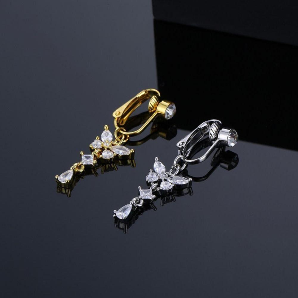 Non Piercing Clip on Belly Button Butterfly Design Navel Rings Faux Belly Piercing Body Jewelry