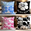 Hot A-Aalba rosaed Cushion Cover Soft Washable Pillow Case Multi-Scene for Couch Bed Travel Office Use