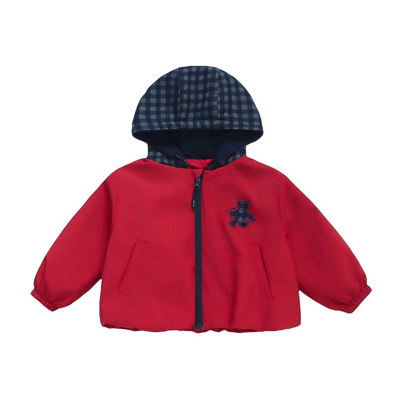 Пальто с капюшоном для девочек в корейском стиле - Модная куртка Весна/Осень 2025