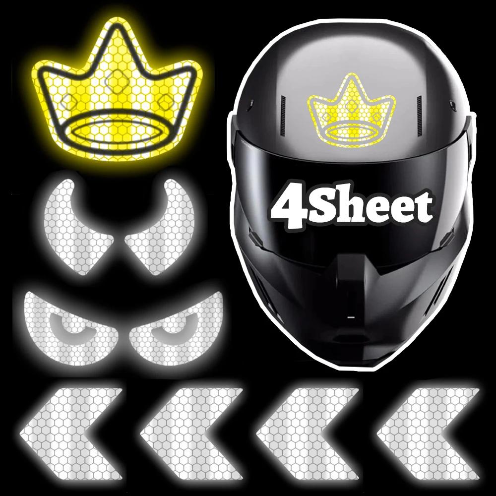 Светоотражающие наклейки на шлем мотоцикла Предупреждающие знаки для электромобилей и мотоциклов Светоотражающие наклейки Шлемы DIY Декоративные аксессуары