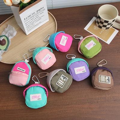 Изысканный цветной кошелек для монет Macaron, милый кошелек для монет на молнии, помада, сертификат, маленькая сумка для хранения, школьный рюкзак, кулон