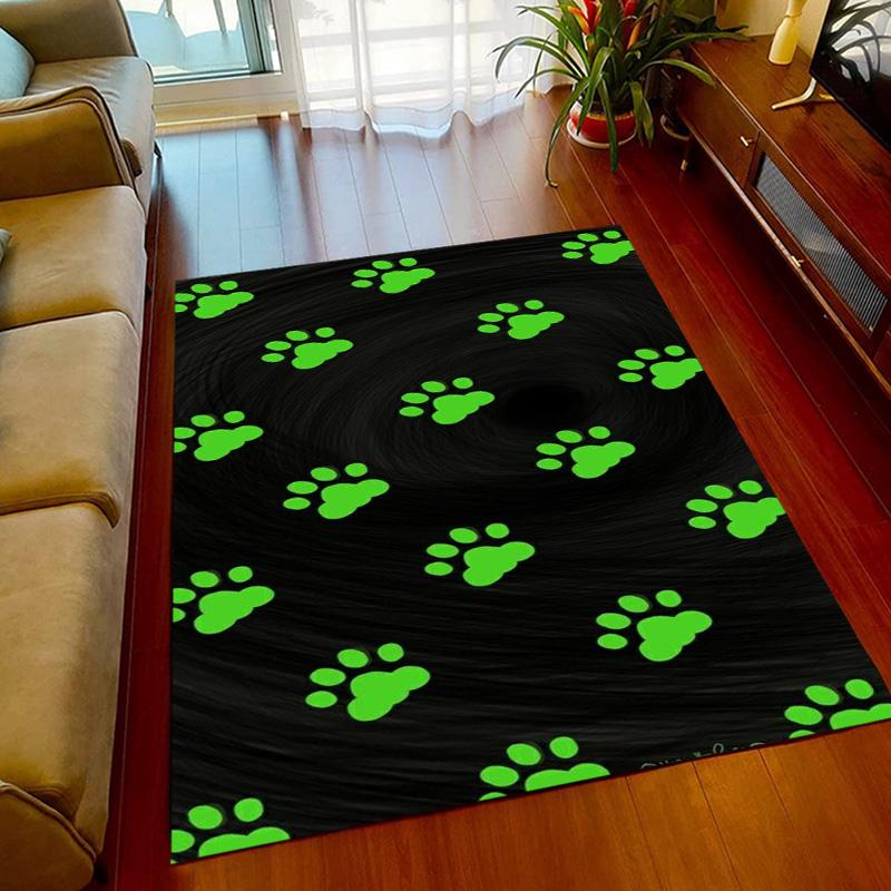 Pets Footprint Sole Series Area Rug Large,Carpet Rug for Living Room Bedroom Doormat Decoration,kids Non-slip Floor Mat Sofa