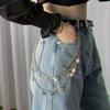 Punk Style Fashion Street Butterfly Belt Waist Chain Pant Multi-layer Hip Hop Crochet Pants Trousers Accessories Creative Gifts