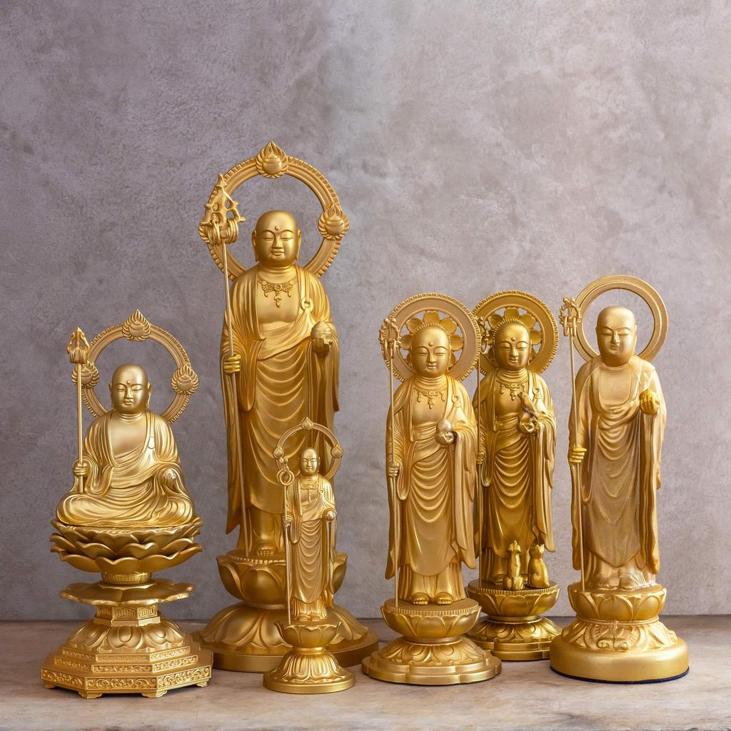 Buddha Statue Jizo Bodhisattva Buddhist Hideun Makita Original Model for Safe Childbirth and Guardian Deity for Raising Takaoka Copperware Bosatsu