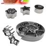 24PCS Cookie Cutters Set Stainless Steel Polygon Shape Biscuit Bread Fondant Cutters Mousse Cake