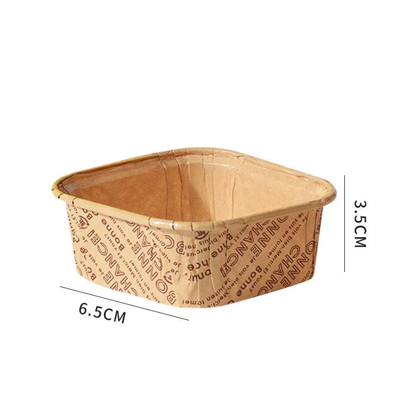 50 шт. 6,5x3,5 см квадратная бумага для кексов маслостойкая шифоновый рулет форма для выпечки кексов высокотемпературный корпус форма