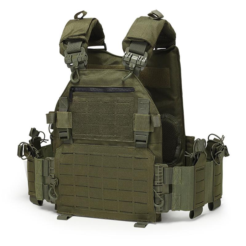Multi Functional Quick Release Vest Laser Cutting MOLLE Hunting Vest Waterproof and Wear-Resistant Outdoor Training Vest