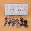 100pcs Black C Clips Snap Circlip Clip Shop Assortment Internal External Lock Retaining Kit for Industrial Fasteners 11mm - 21mm 6 Sizes with Box