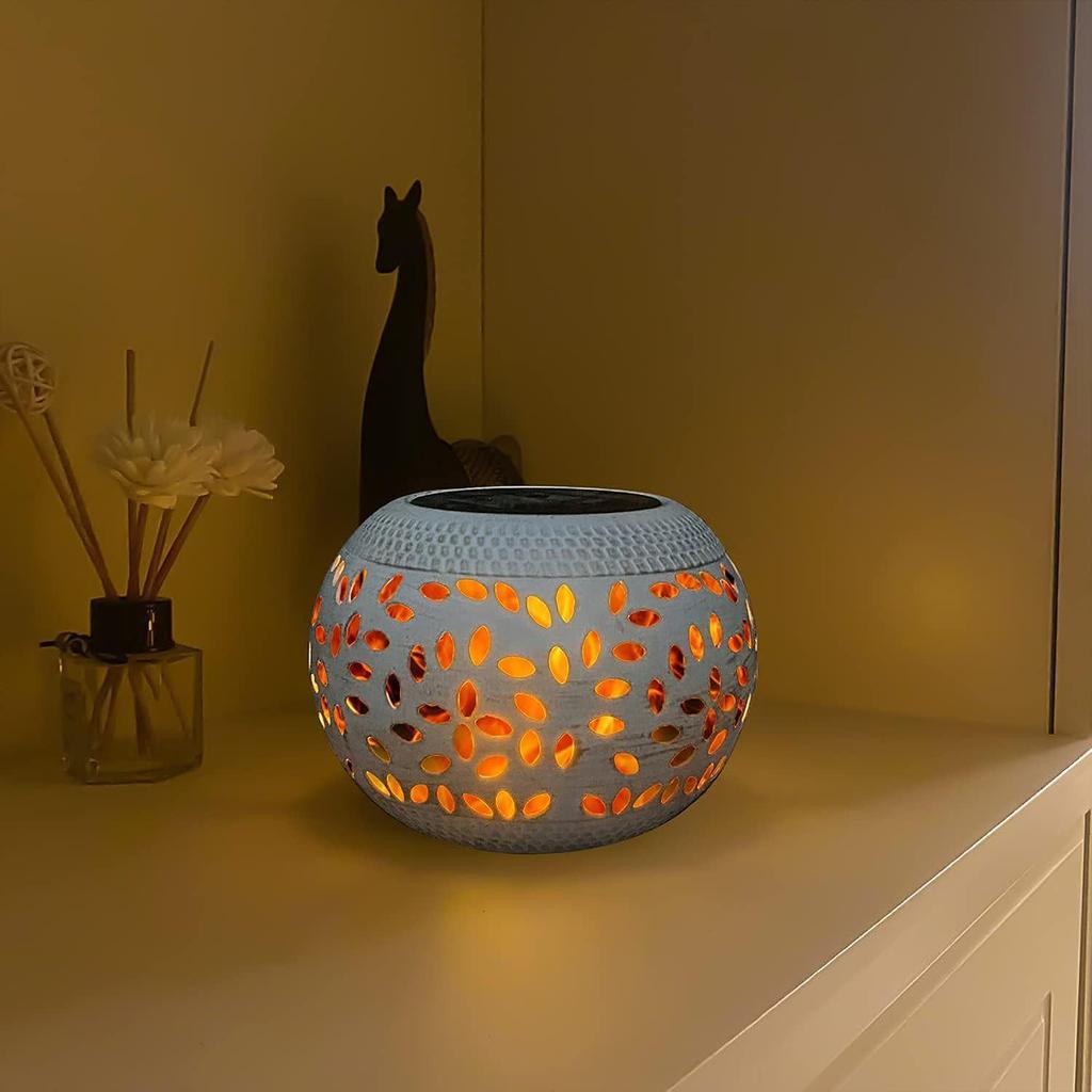 Солнечная кованая железная садовая пепельница-украшение: Полая подсветка для внутреннего/наружного балкона и ландшафтного декора виллы.