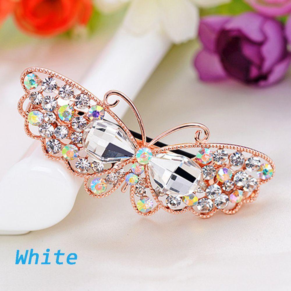 Хрустальная бабочка, элегантная заколка, аксессуары, заколка для волос, женская модная шпилька, головной убор