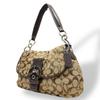 UsedShoulder Bag Brown canvas/Patent Leather Women