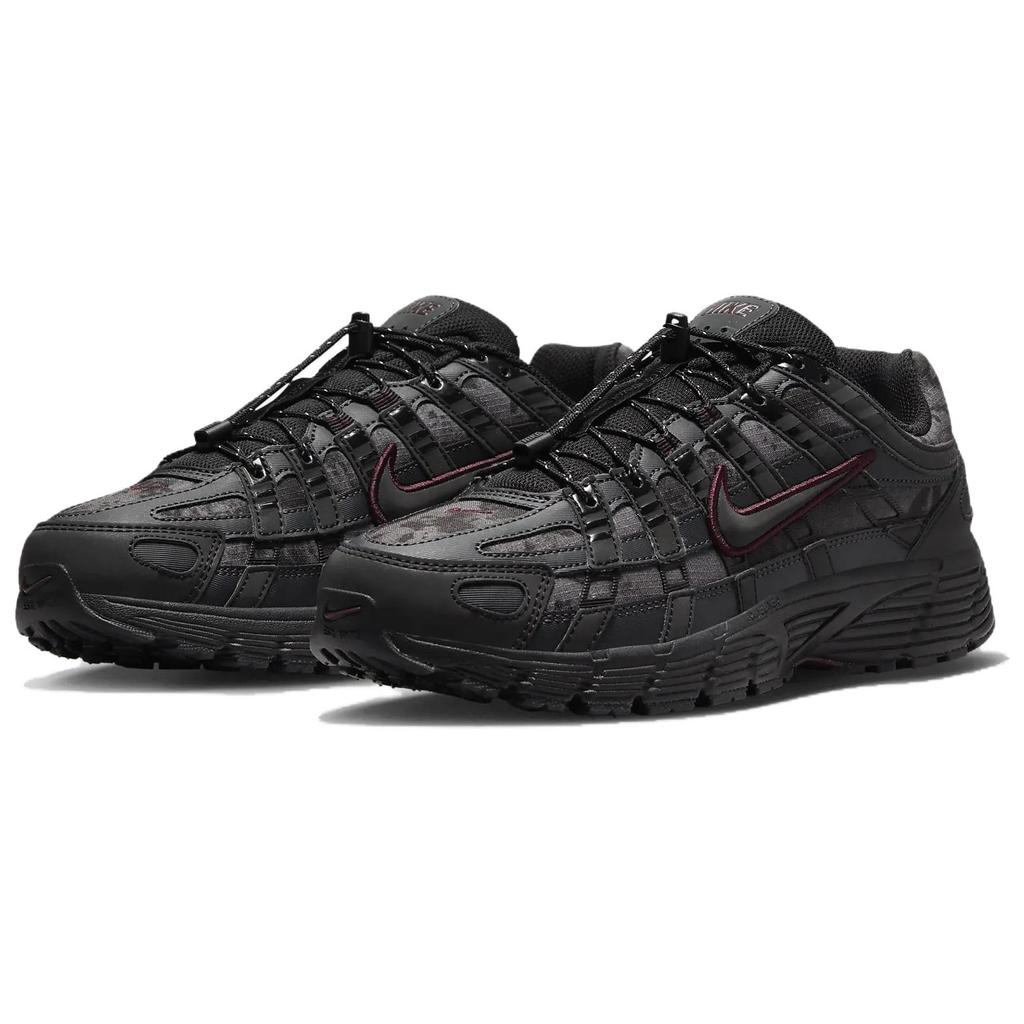 Женские кроссовки Nike P-6000 Черный Бордовый Crush (Женский) Черный/Полуночный синий/Черный/Бургундский краш